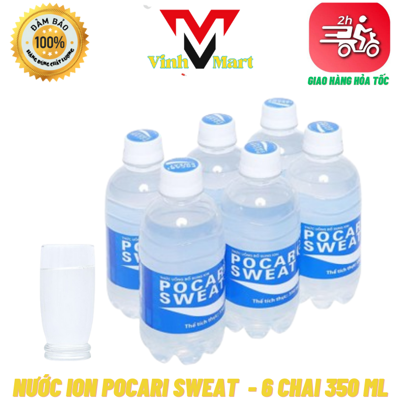 Nước khoáng i-on Pocari Sweat - 6 chai 350ml