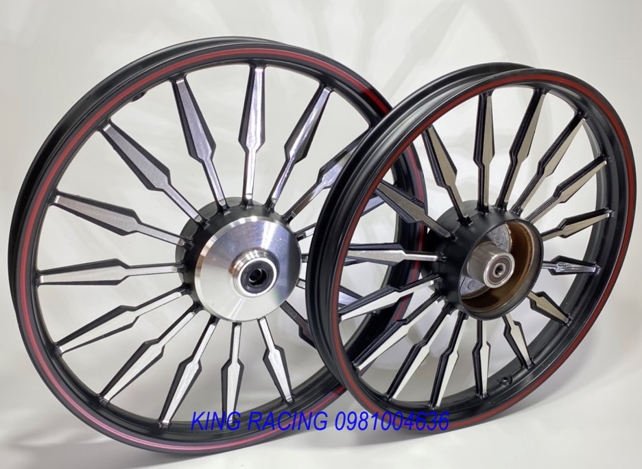 Mâm-vành xe máy 16 cây 2 phanh cơ đã gồm ống chỉ vòng bi gắn dream,wave 110, waves, wave alpha, rsx, blade, future...