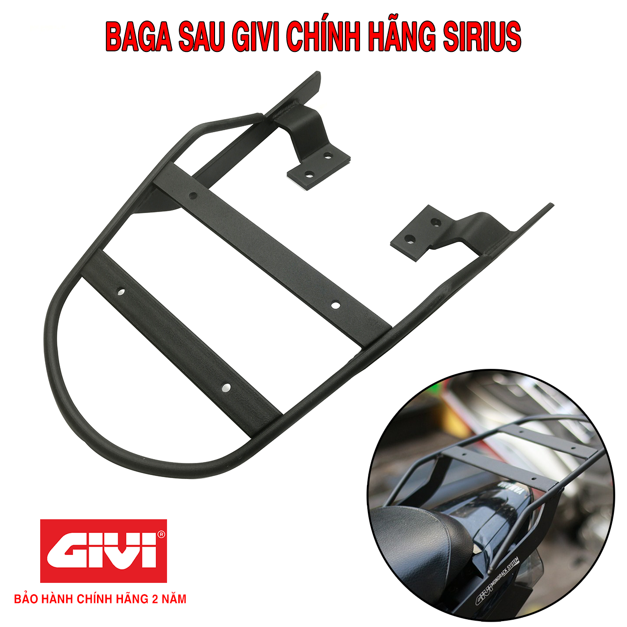 Baga Sau Givi Sirius Xăng Cơ Chịu Lực Cao Chính Hãng - Bảo Hành 2 Năm