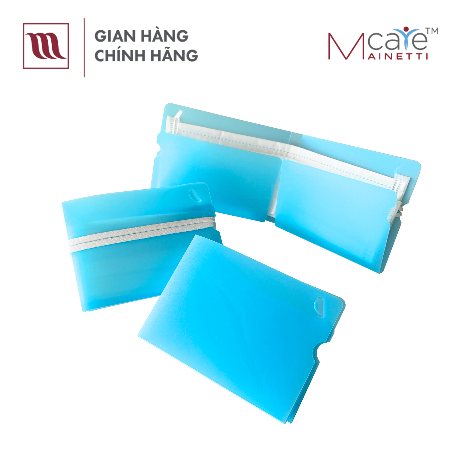 Hộp đựng khẩu trang y tế chính hãng Mainetti Care, có khóa an toàn, ngăn ngừa vi khuẩn xâm nhập khẩu trang khi không sử dụng