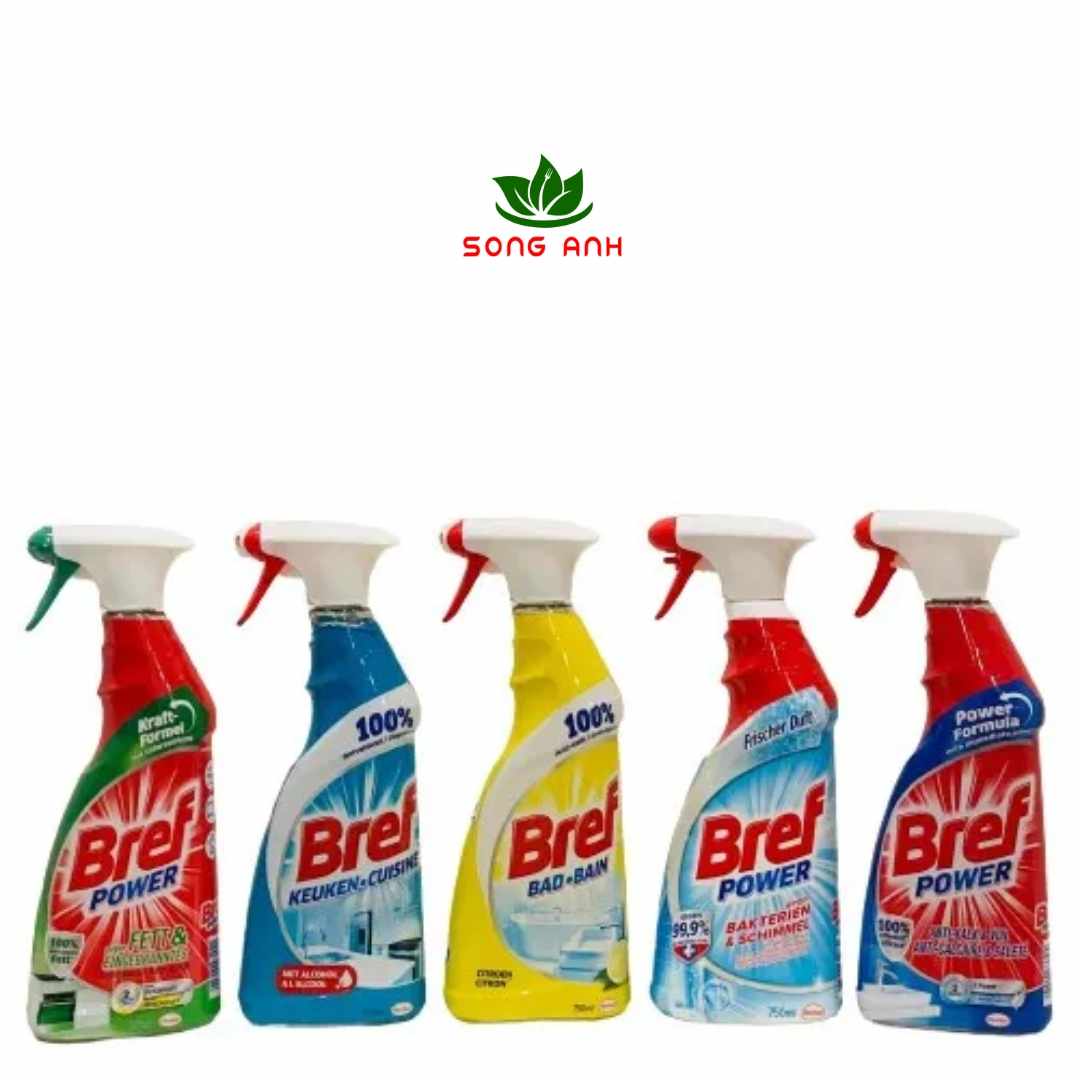 Hàng Đức Bref Power chai xịt tẩy rửa đa năng- tẩy bếp, tẩy dầu mỡ