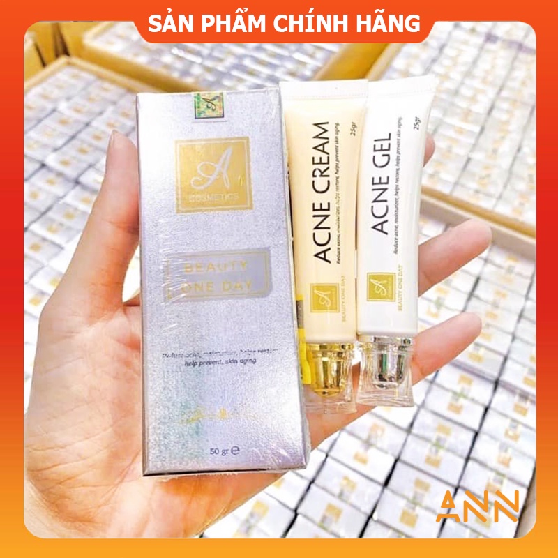 Combo kem giảm mụn a cosmetics - combo beauty one day - mỹ phẩm phương anh - 8936107160328