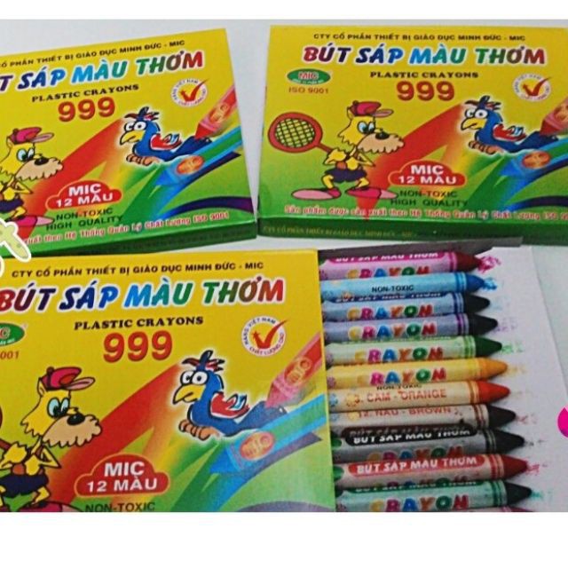 Bút sáp màu Mic thơm 12 màu - bút sáp thơm