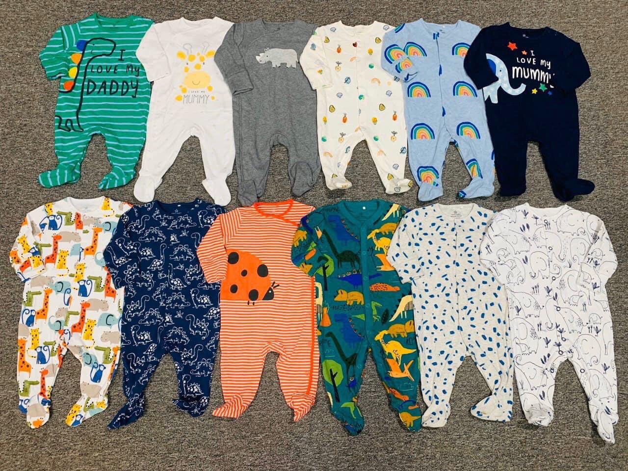 Set 2 áo liền quần cho bé sơ sinh
