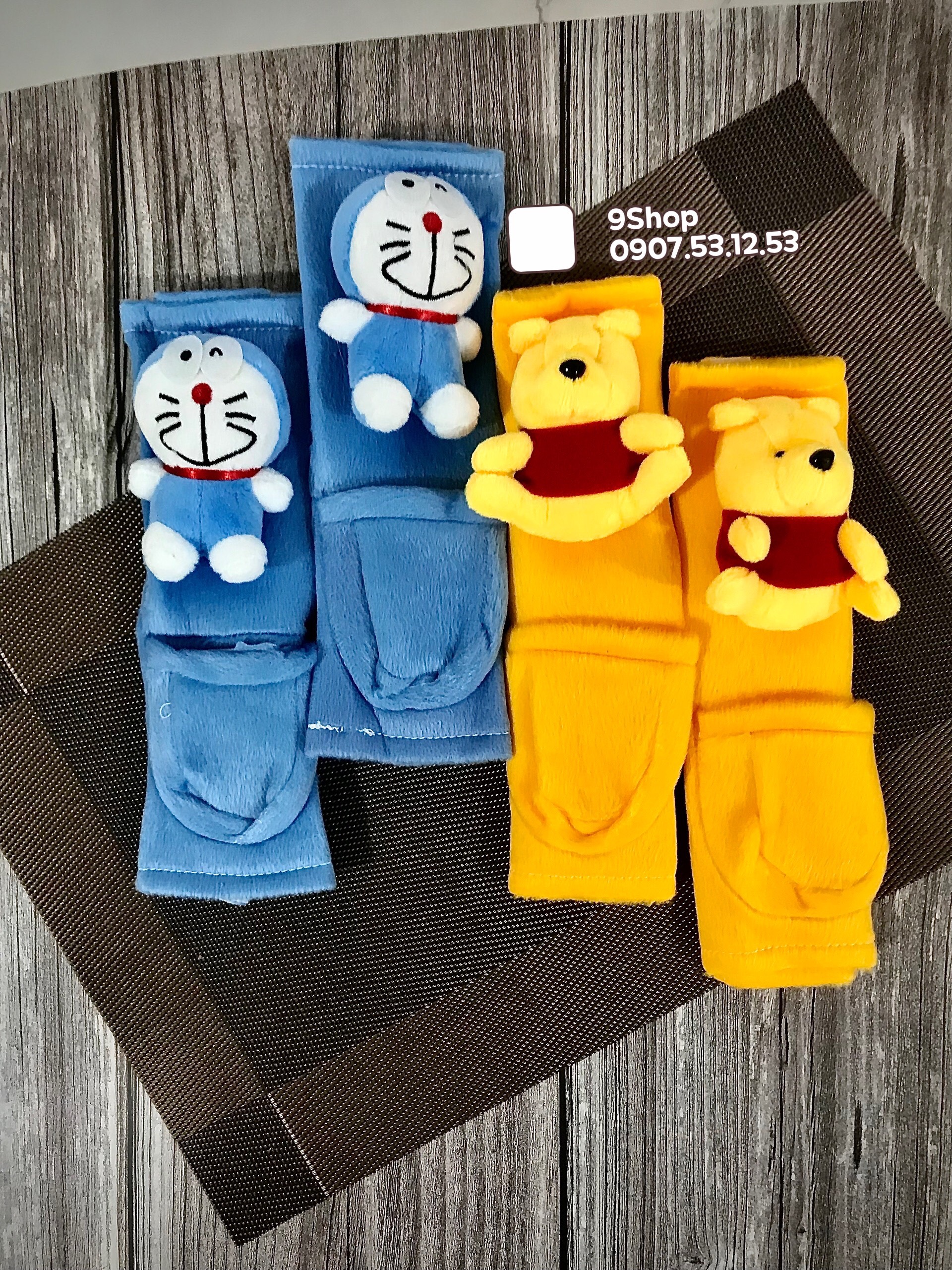Bọc Tay Nắm Tủ Lạnh - Seatbell Hình Thú Bông Thái Lan Doraemon Pooh
