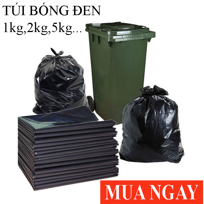 Túi bóng đen túi nilon đóng hàng, đựng rác các loại các cỡ