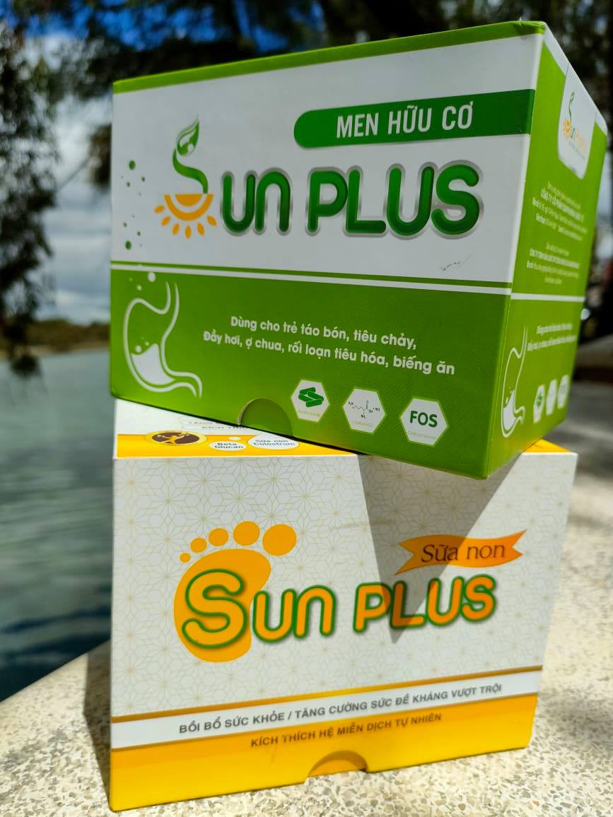 Men hữu cơ Sunplus + Sữa non Sunplus (men sống hữu cơ Sun plus)