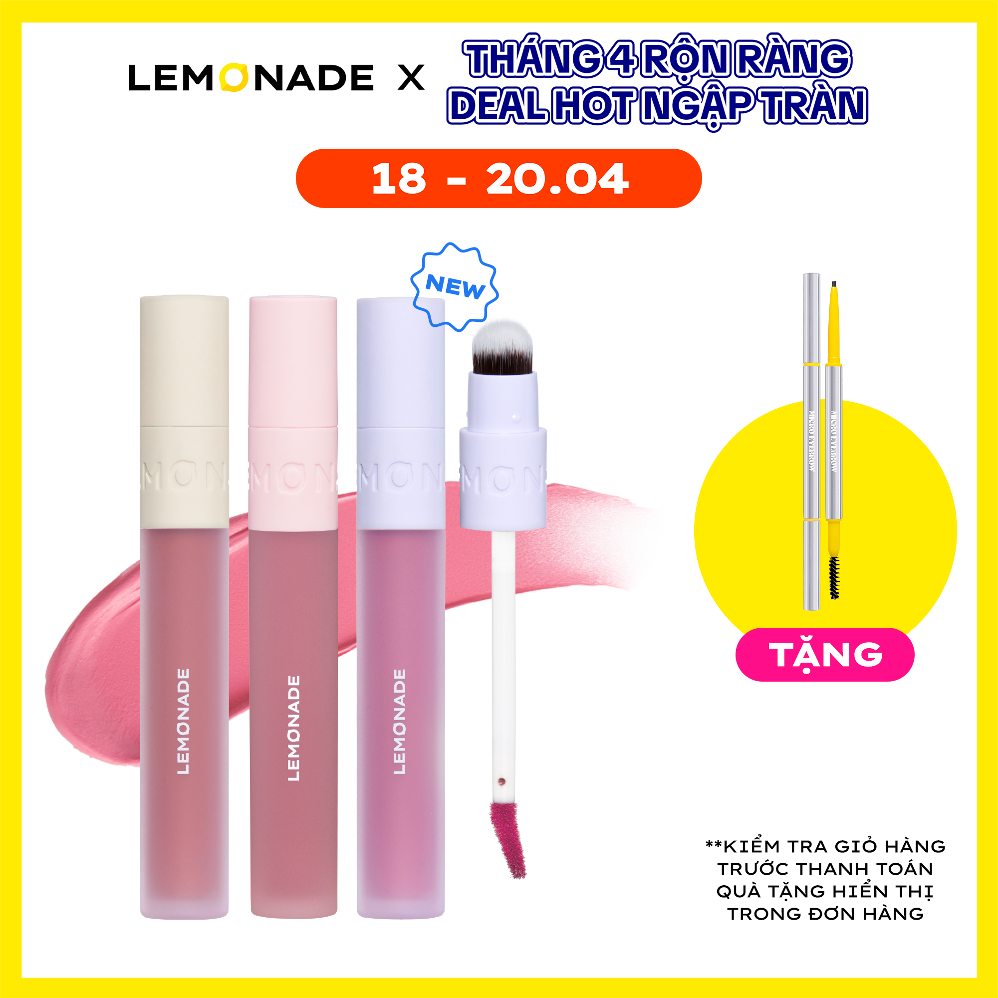 [Quà tặng + voucher]  Son kem mịn lì thuần chay Lemonade Perfect Couple Lip 3.5g