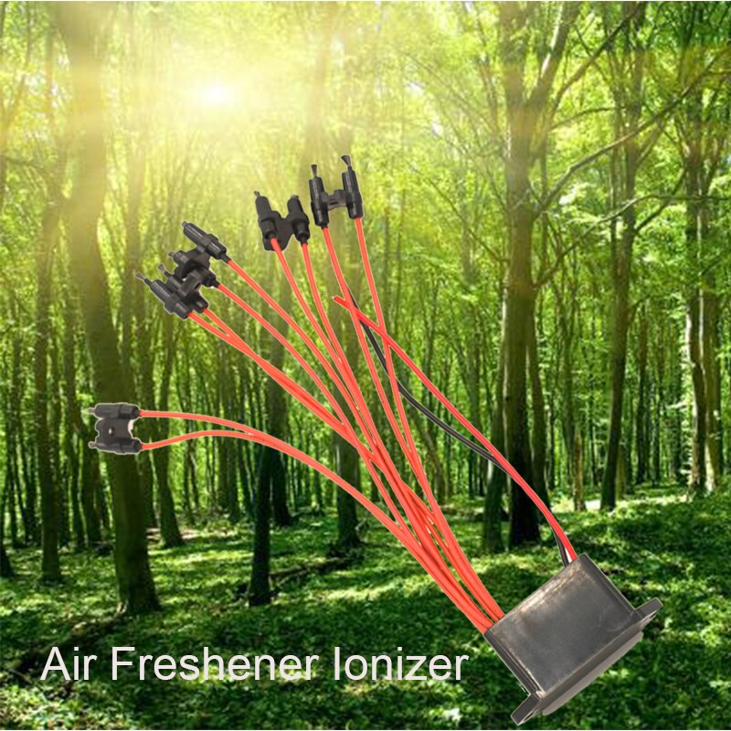 Máy tạo ion âm ô tô💥FREESHIP💥Máy lọc không khí ion âm 10 đầu phát ion hút hụi-khử mùi điện 12V-220V