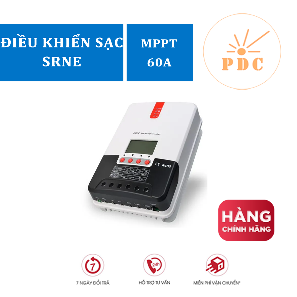 Điều khiển sạc năng lượng mppt srne 12v/24v/36v/48v 60a ml4860 -