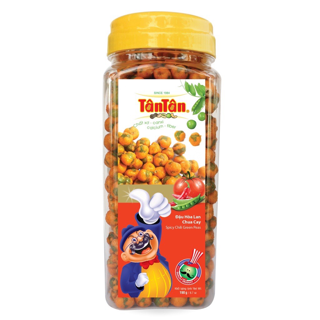 Đậu hòa lan chua cay tân tân hộp 190g 21.07.2024