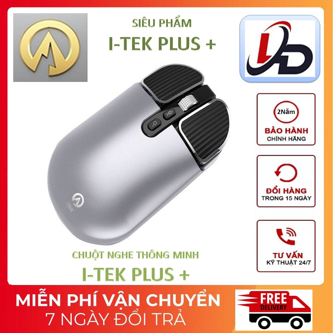 Chuột nghe thông minh i-tek plus+ phiên bản nâng cấp c1221 new - hàng chính hãng