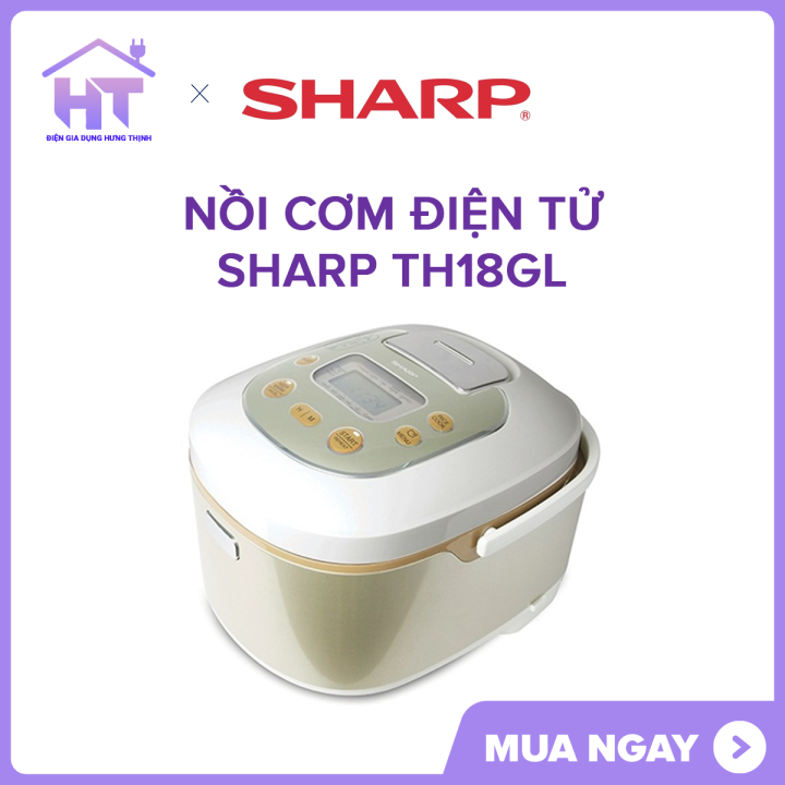 Nồi cơm điện tử sharp th18gl có 9 chế độ nấu tự động. nồi có 3 mâm nhiệt, giúp nấu cơm chín đều, dẻo.bảo hành 12 tháng