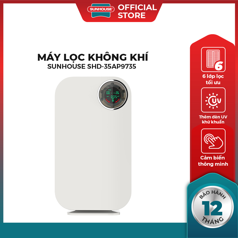Máy lọc không khí sunhouse shd-35ap9735 - bảo hành 12 tháng