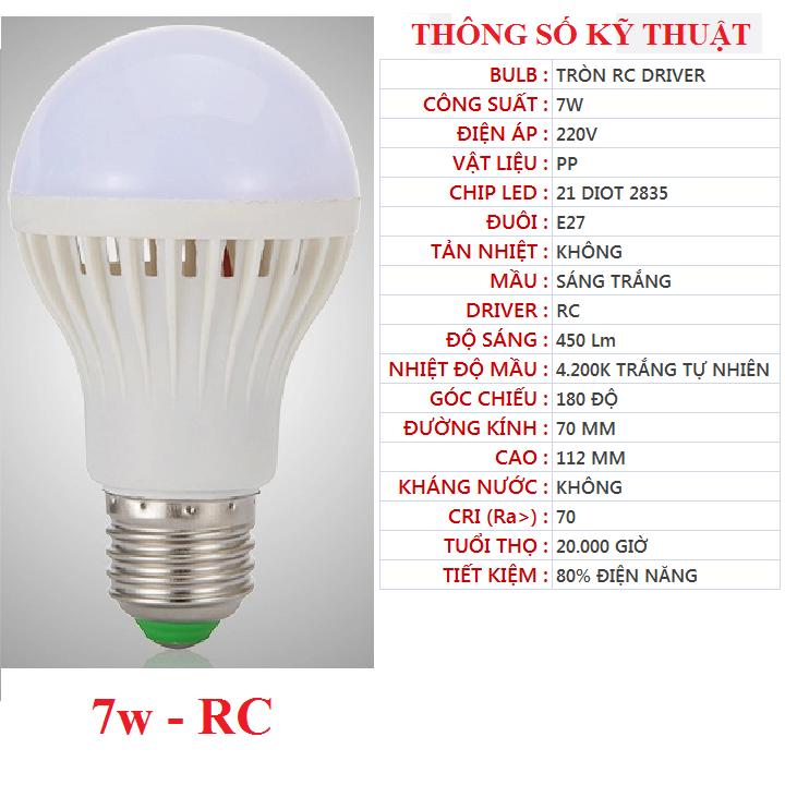 Bóng led tròn 7w
