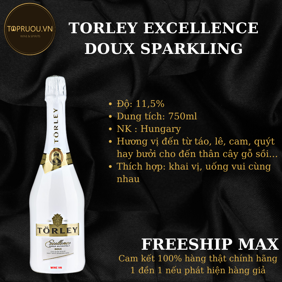 Rượu Vang Nổ Torley Excellence Doux Sparkling 750ml