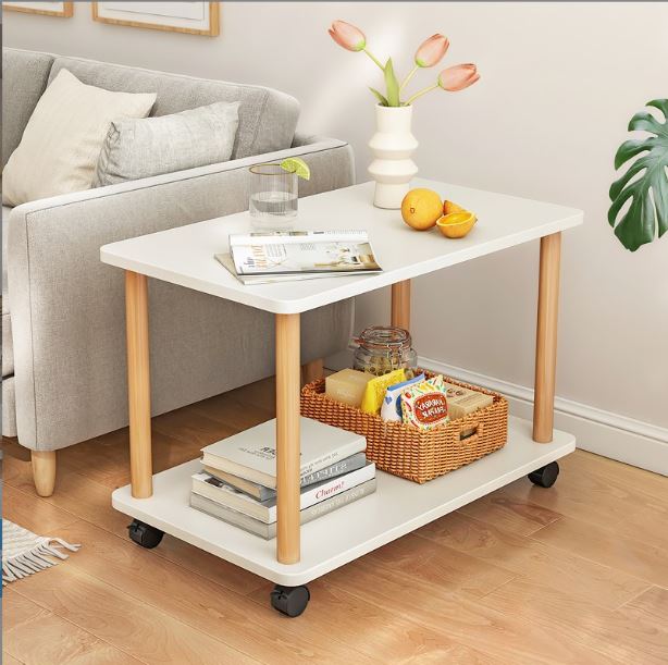 Bàn trà/sofa, bàn làm việc, táp 2 tầng có bánh xe đẩy di chuyển linh hoạt