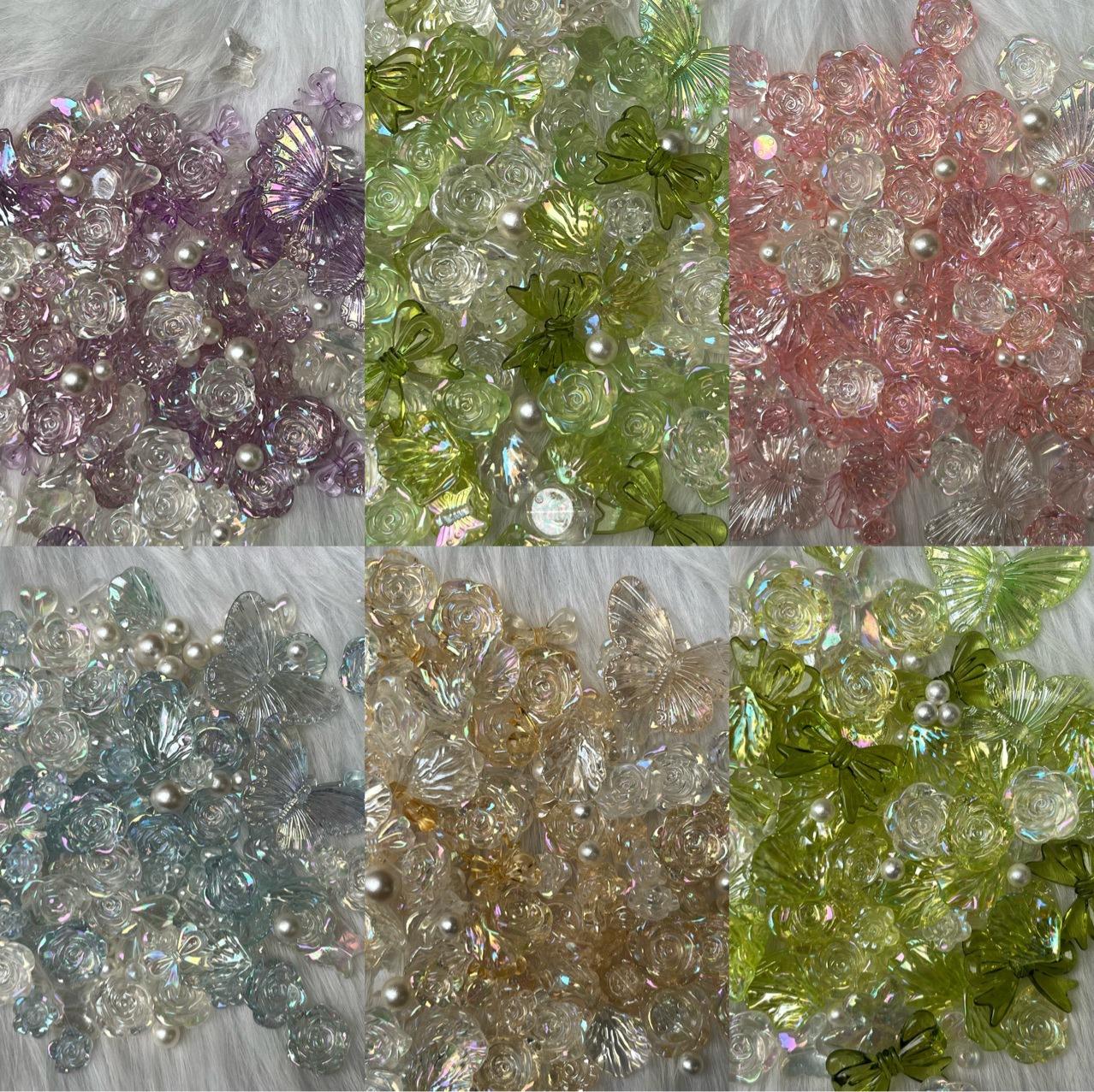 Túi 20g charm HOA trang trí DIY Toploader ốp lưng