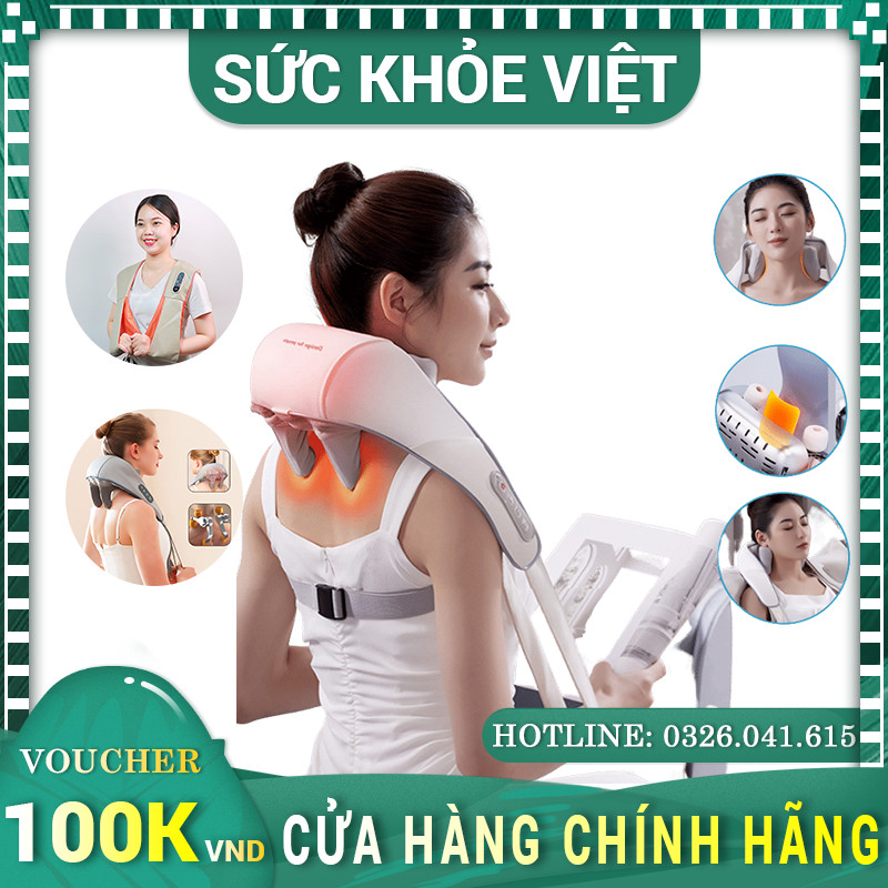 Máy đấm lưng, massage cổ vai gáy, đai mát xa lưng cổ vai gáy cao cấp BEAME BM V27