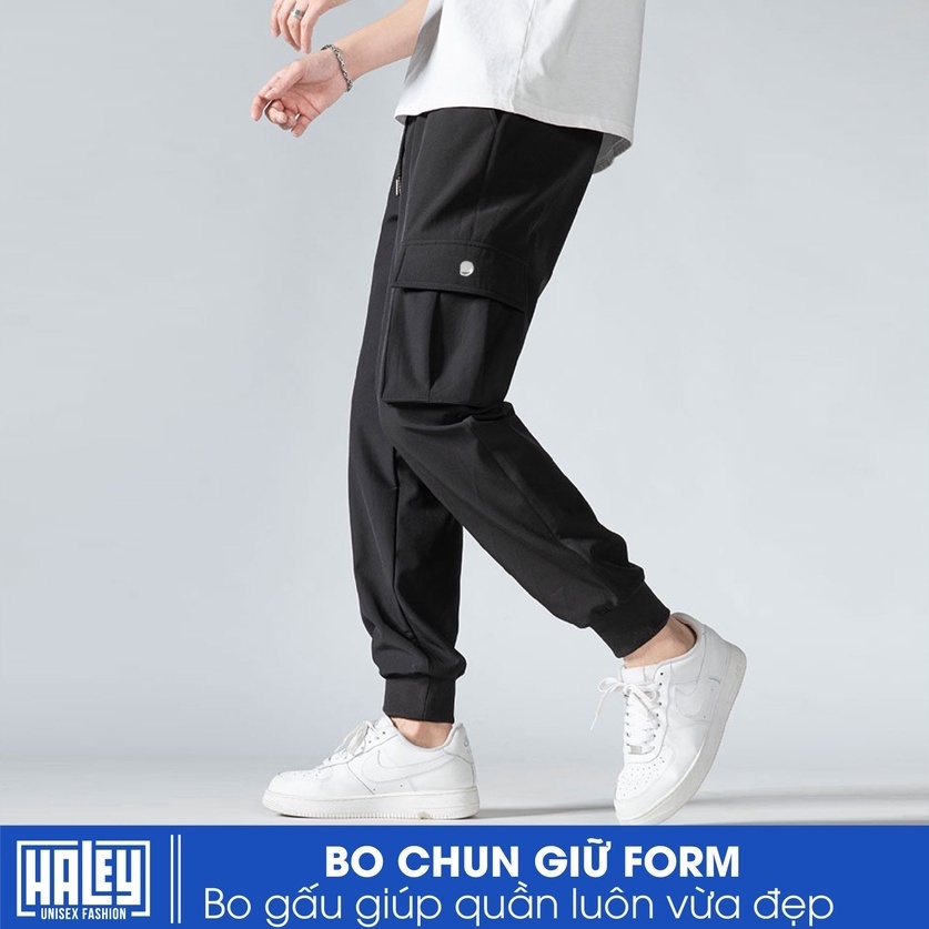 Quần jogger thể thao túi hộp nam nữ unisex HALEY QD1 chất kaki sport co giãn 4 chiều, quần unisex dáng rộng