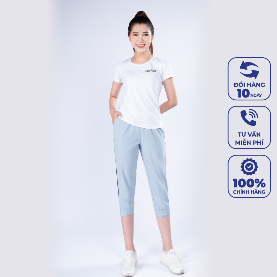 Quần Capri Nữ Livan Sport Mềm Mại Năng Động Màu Ghi Xanh