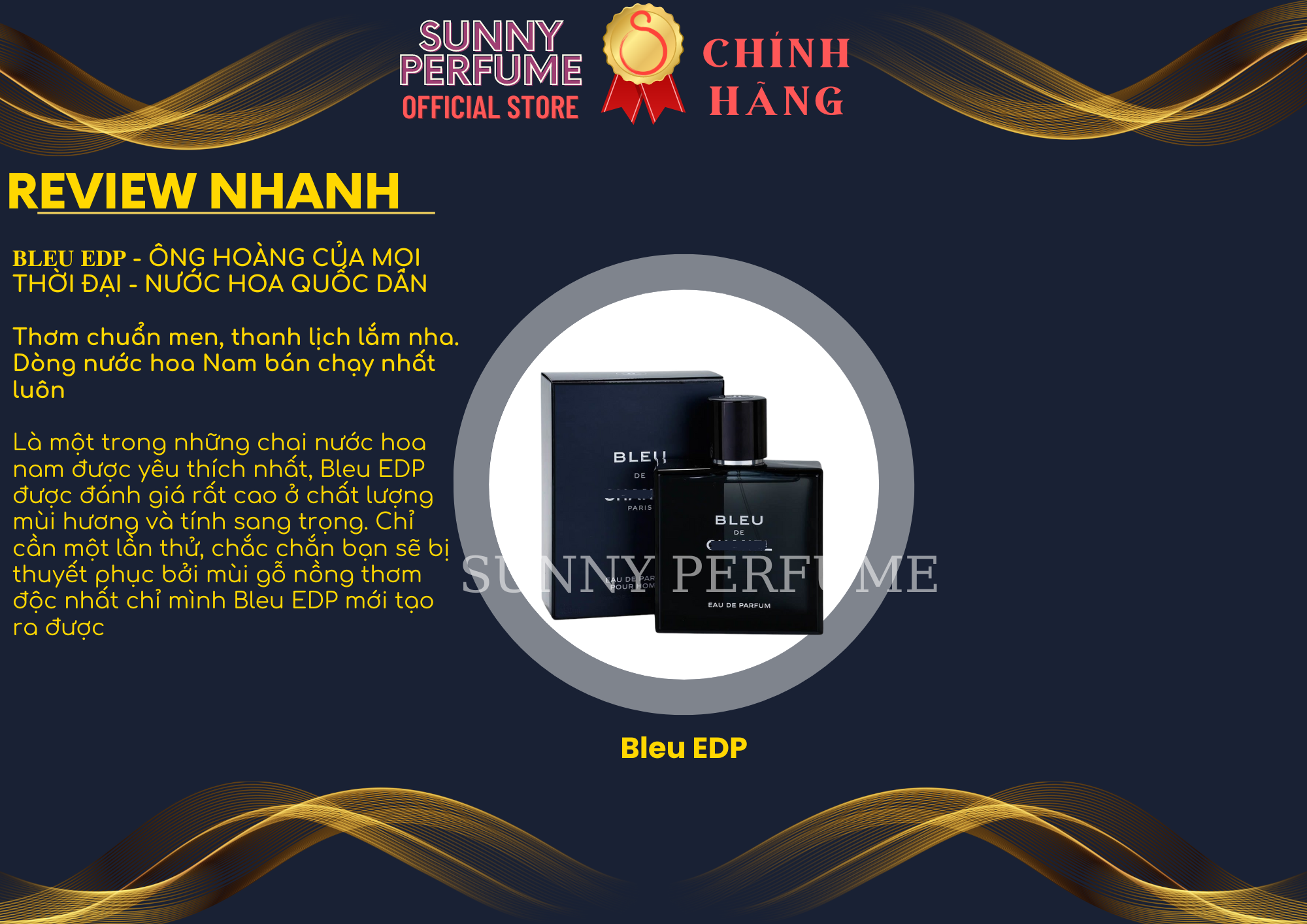 Nước hoa nam thơm lâu Bleu EDP chai mẫu 5ml 10ml