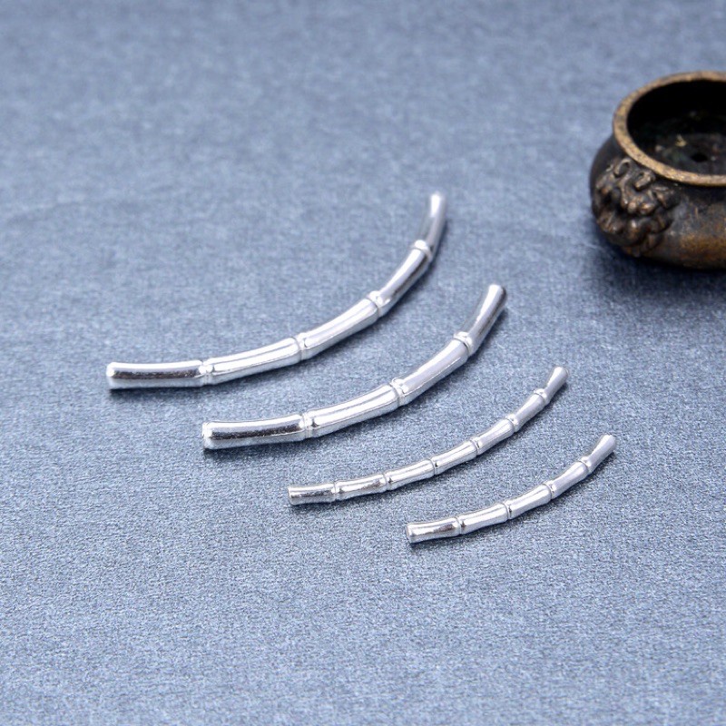 Sỉ siêu rẻ charm ống bạc hình đốt tre hàng đẹp - bạc xịn loại 1, ph041