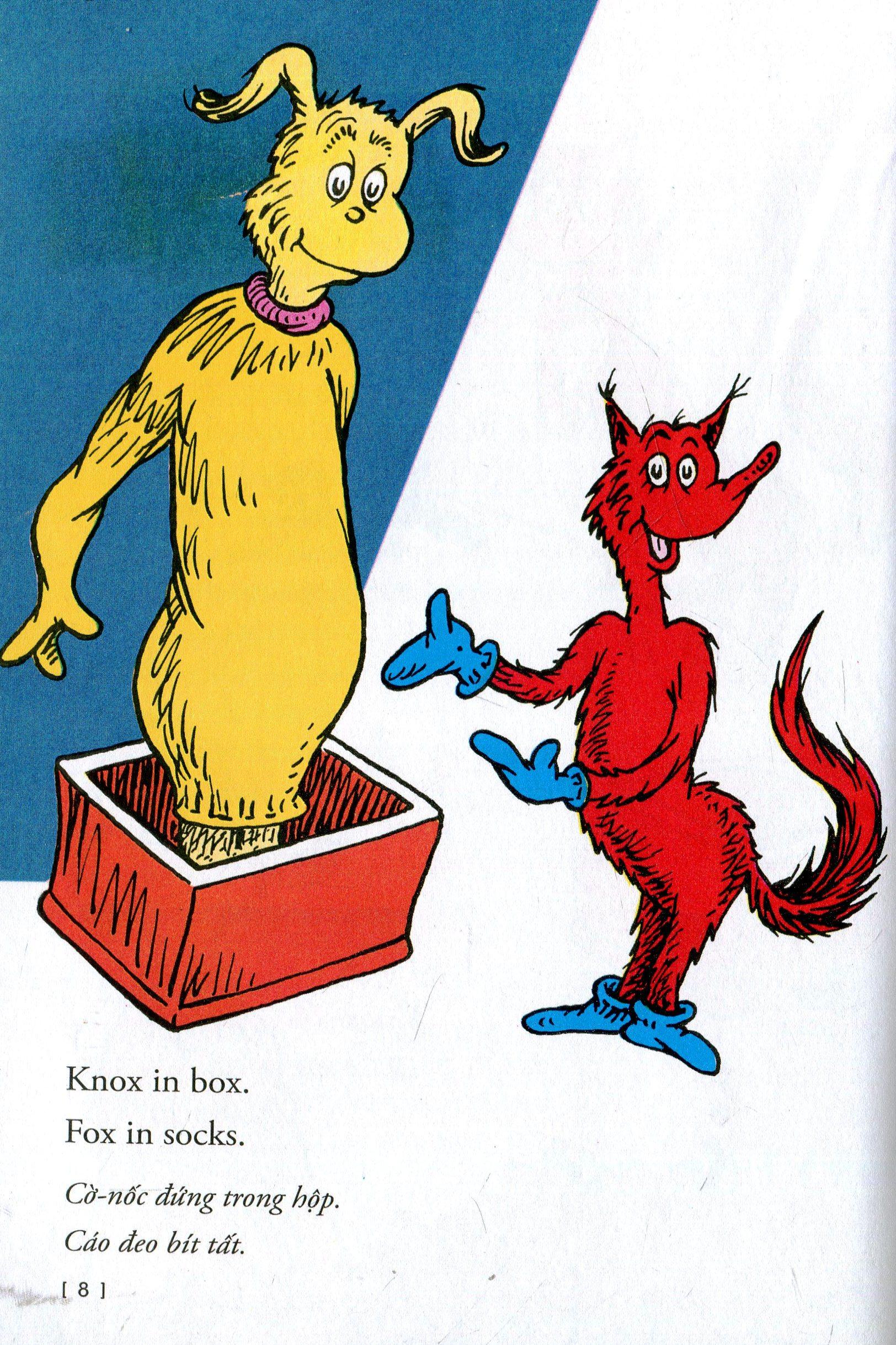 Sách - dr. seuss - fox in socks - cáo đeo bít tất