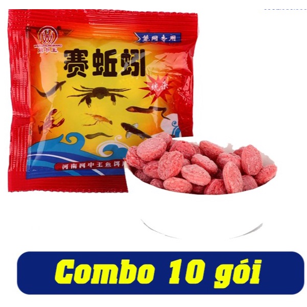 10 gói mồi bẫy lươn - mồi thả lưới bát quái, dụ tôm cua, cá - đồ câu simano