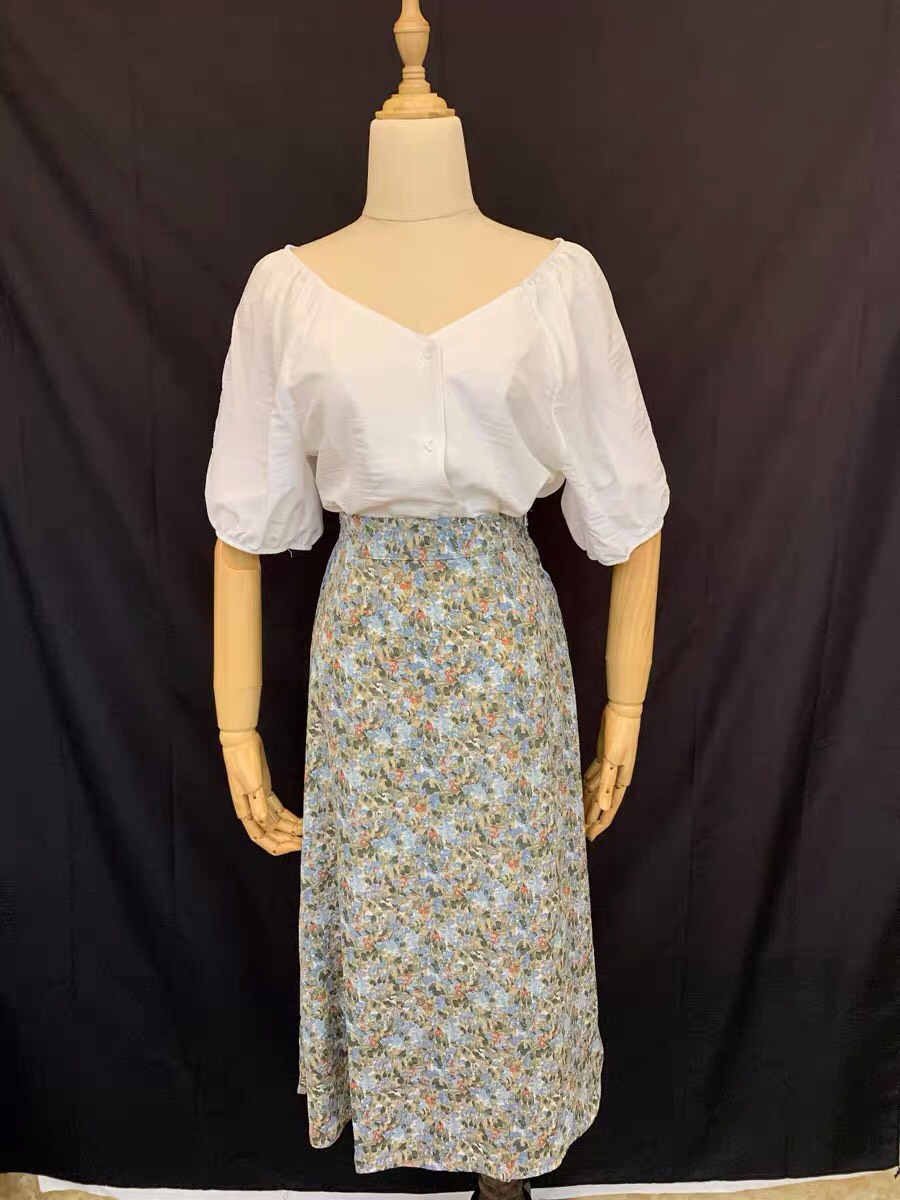 CHÂN VÁY HOA NHÍ DÁNG DÀI