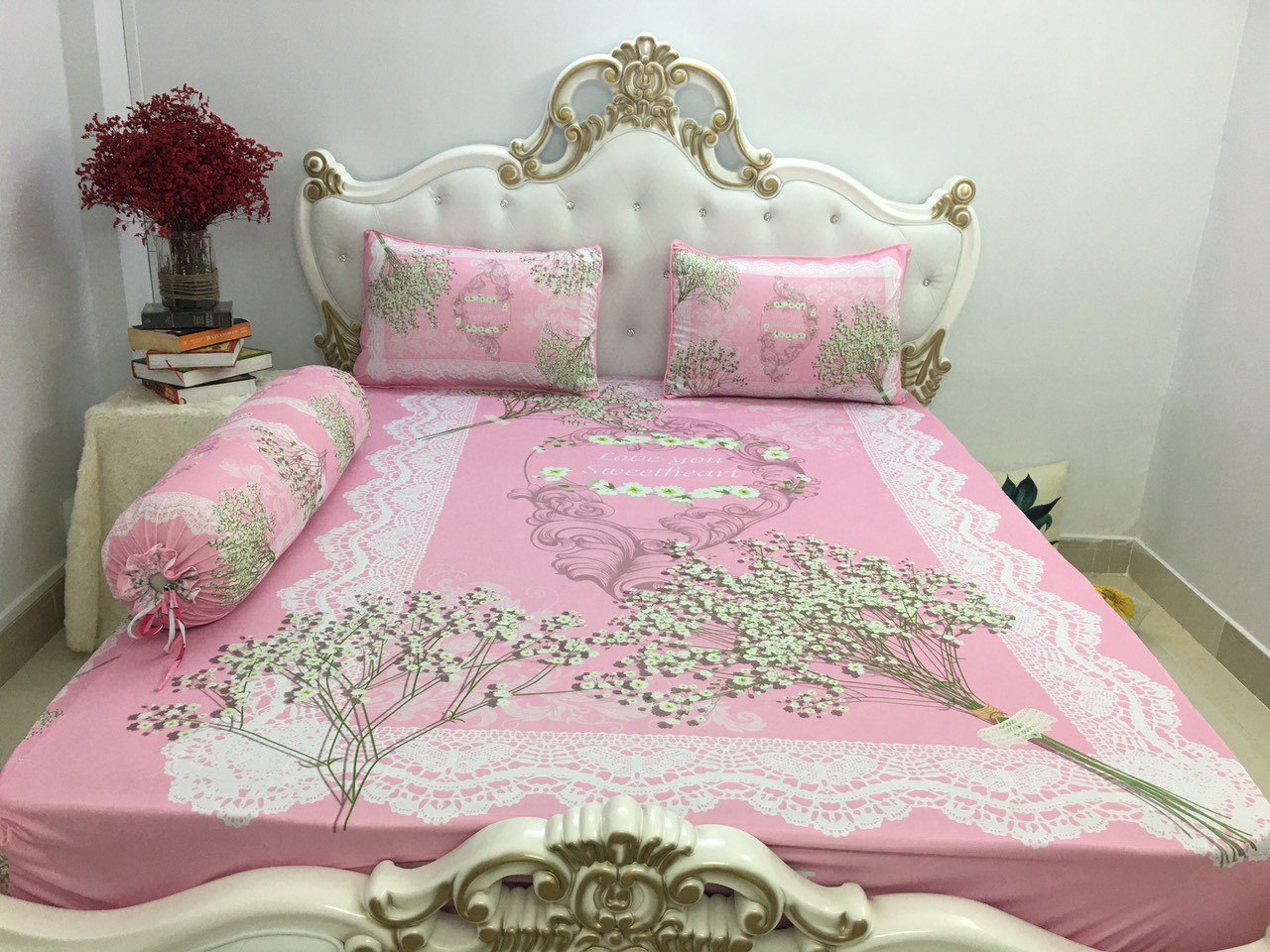 [HCM]Bộ drap gối Thun { 4 món} thun Ý 5D Cao Cấp , mát lạnh, thấm hút tốt.