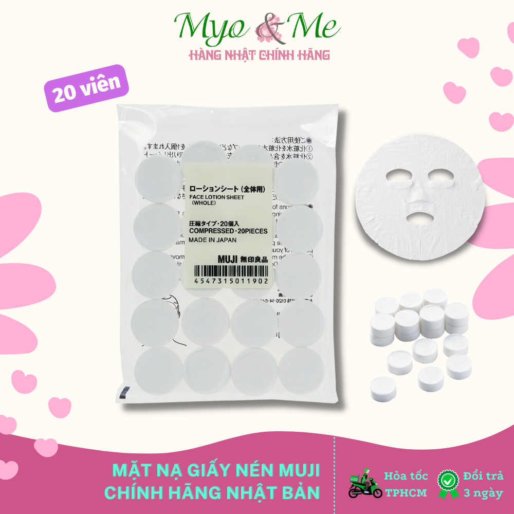 Mask nén muji nhật bản - gói 20 viên