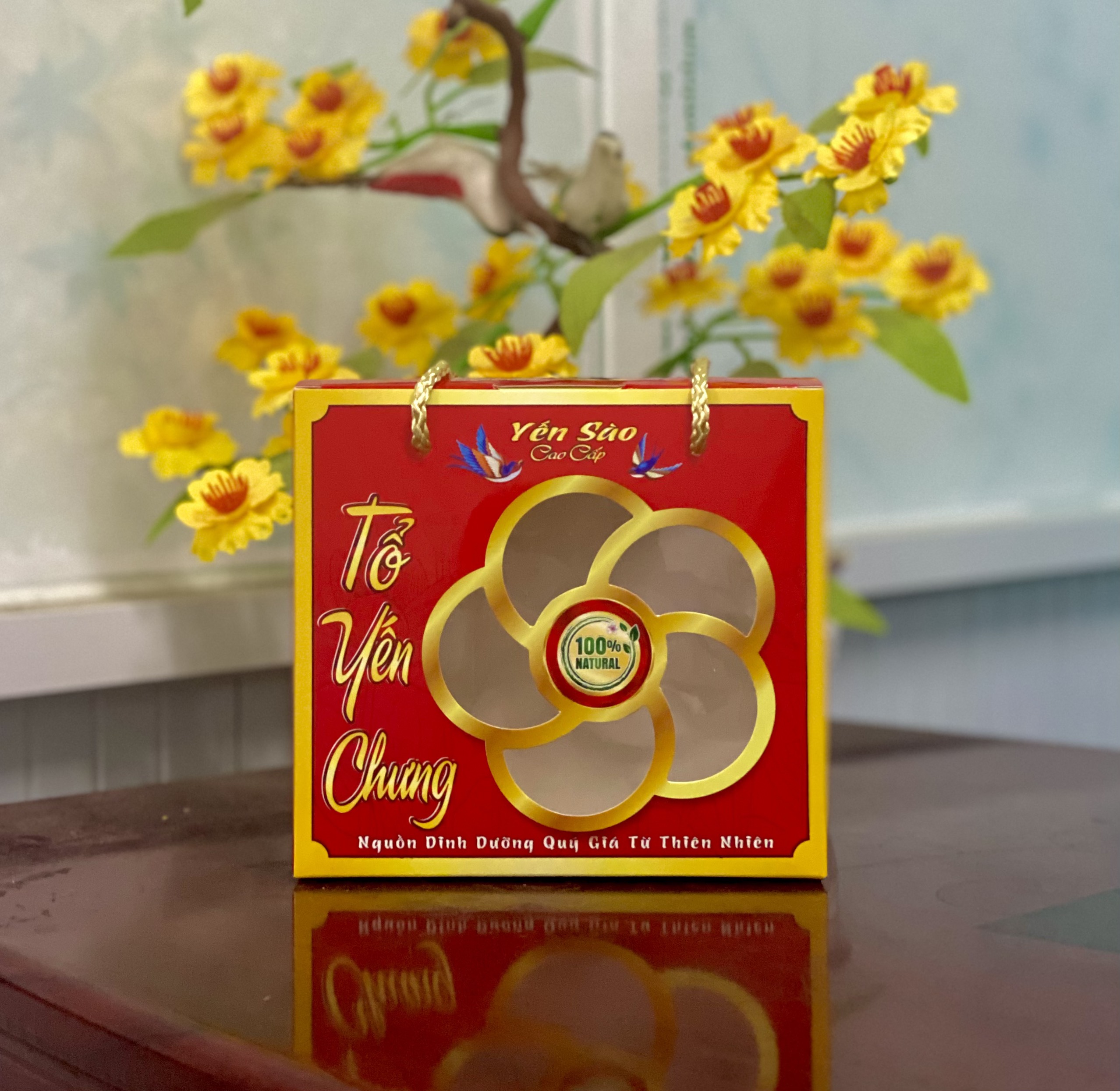 [HCM]Túi giấy đựng 6 hủ yến 70ml mini (không có khay vàng)