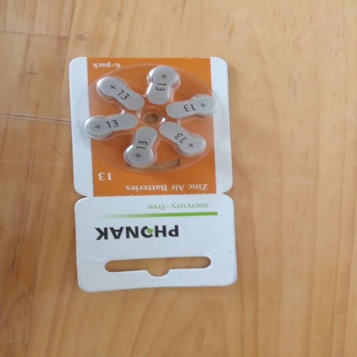 pin 13 phonak  cho máy trợ thính   vĩ 6 viên