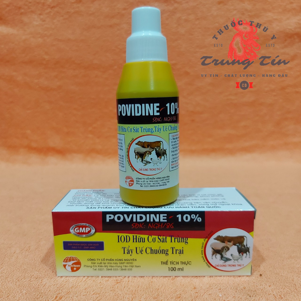 Povidine - sát trùng chuồng trại - 1 chai / 100ml