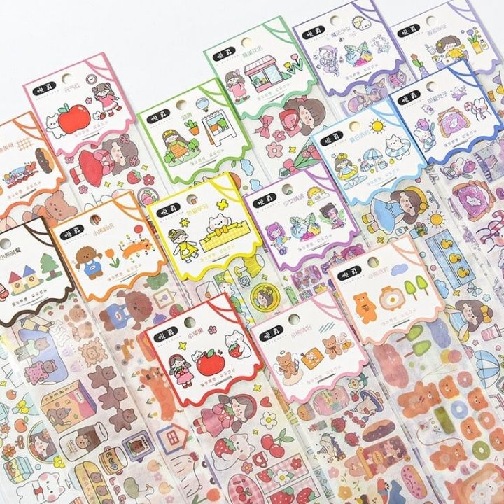 Combo 3 Sticker Dài Trang Trí  Đồ Chơi Sticker Trang Trí Tập Vở  Sổ Góc Học Tập Cho Bé