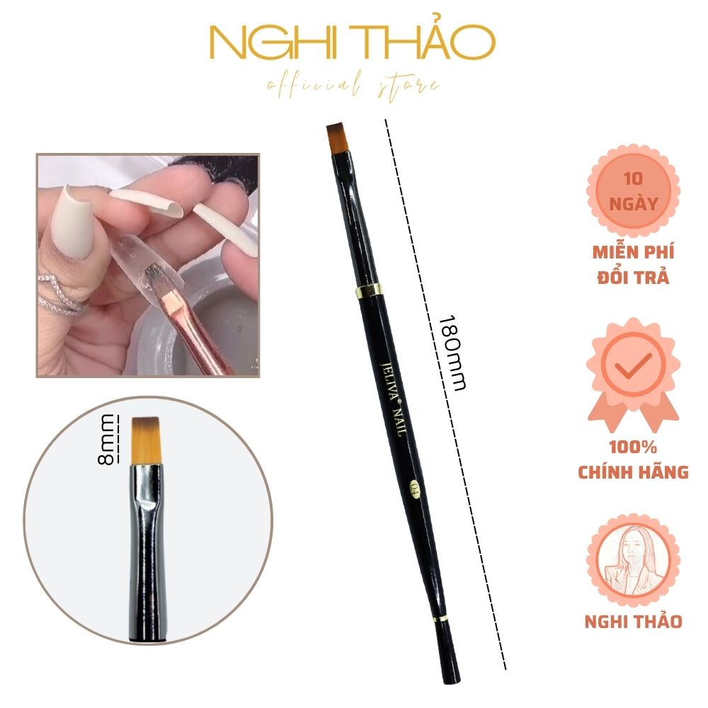 Cọ đắp gel móng đầu vuông Jeliva Nghi Thảo số 04