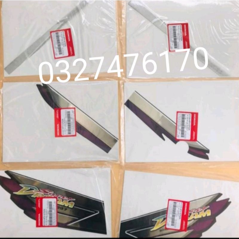 Bộ tem dán xe Super Dream limited 2007 zin honda chính hãng