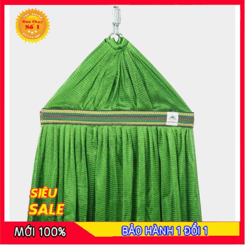 Võng lưới dù cao cấp - lưới võng 2 lớp - size cỡ đại cán thép không gỉ cao cấp - bh 1 đổi 1