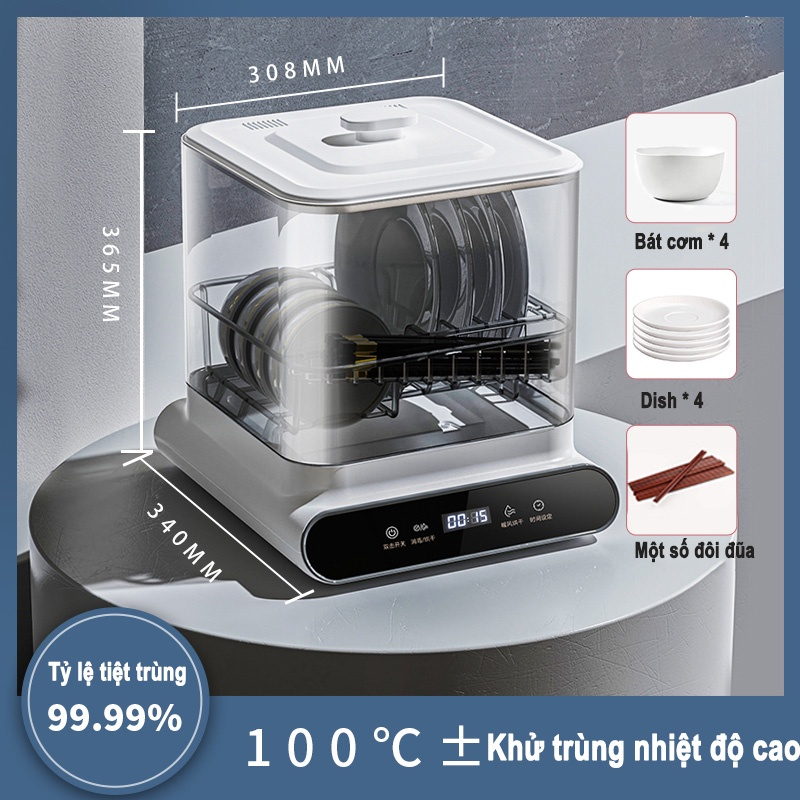 Máy sấy và tiệt trùng Smart Cleaning Tool chén bát thông minh diệt khuẩn 99% Jiahua Good Wife 300w