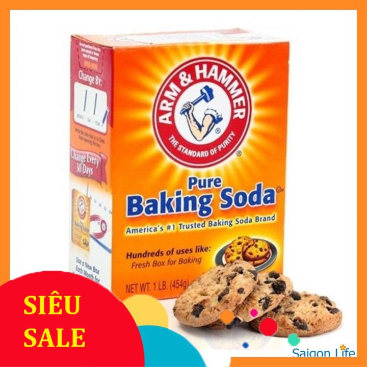 Bột pure baking soda usa mỹ 454g