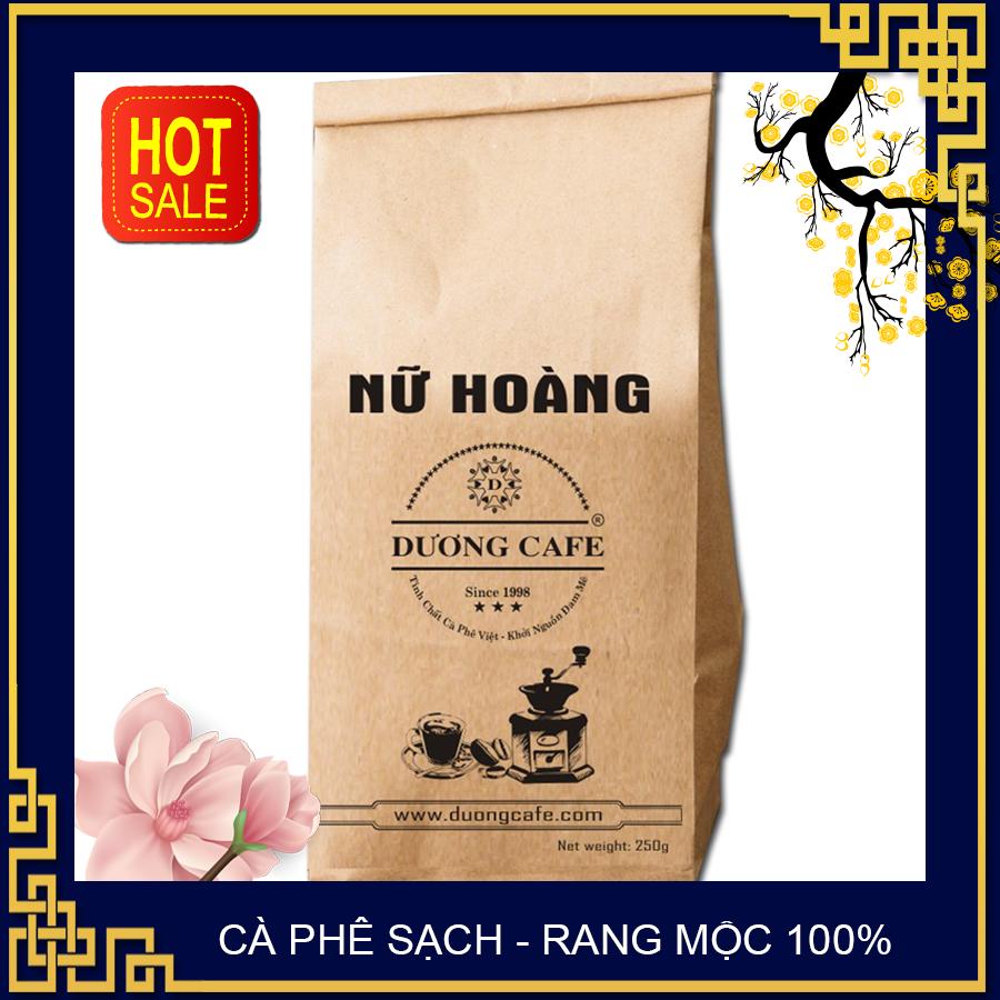 Cà phê Nữ Hoàng đặc biệt - Cafe rang xay nguyên chất, mộc 100%, thơm ngon, tròn vị, hậu ngọt, hương sô cô la gói 250g, DƯƠNG CAFE