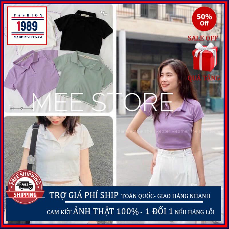 Áo croptop nữ - áo croptop ,áo hàn quốc hót nhất 2021 áo croptop cổ đức , chất cottong mềm mịn ,thời trang 1989