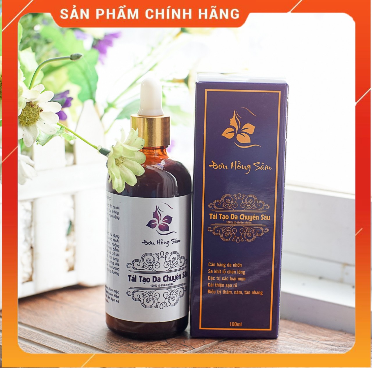 [HCM]CHAI 100 ML -  CAM KẾT HIỆU QUẢ - TÁI TẠO DA ĐƠN HỒNG SÂM - SẠCH MỤN THÂM NÁM TÀN NHANG