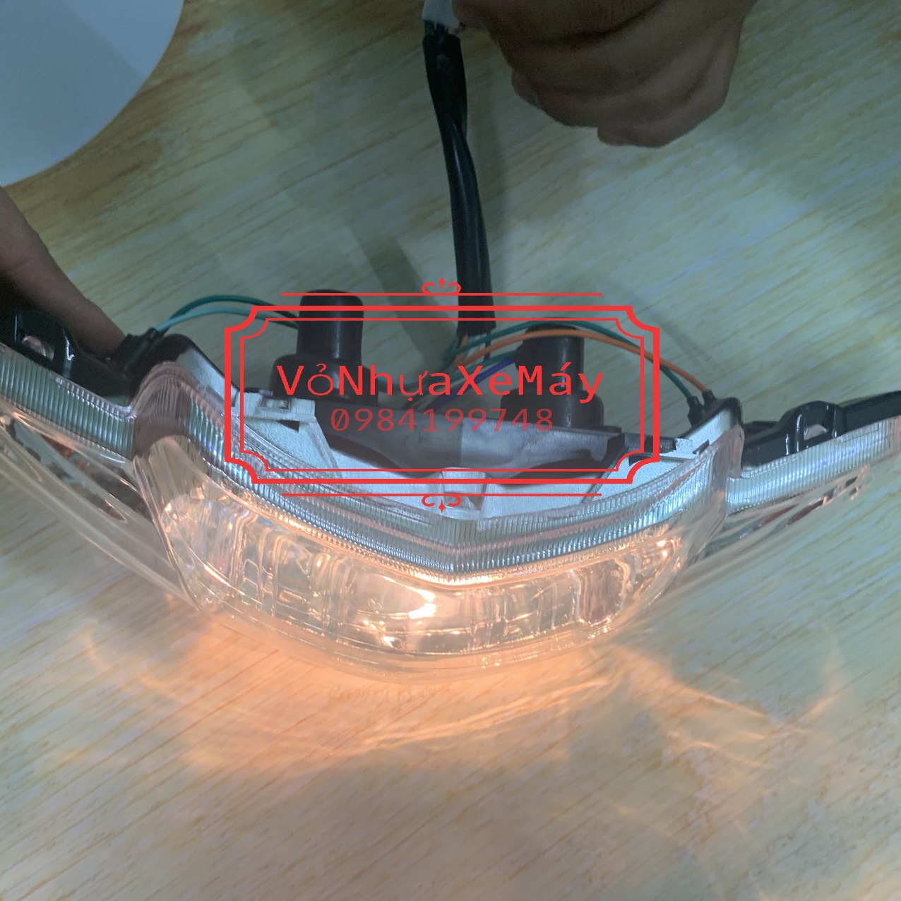 Đèn pha xe wave 2 bóng siêu sáng -pha đèn trước wave zx -wave alpha 110 - hàng cao cấp loại đẹp chất độ bền cao