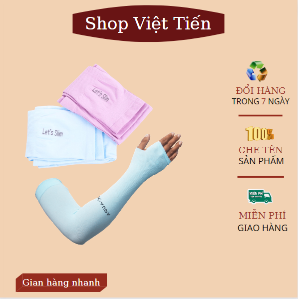 Găng ống tay chống nắng,ngăn tia UV Let’Slim chất liệu cotton co giãn 4 chiều,với thiết kế xỏ ngón sẽ luôn mang lại cảm giác thỏa mái cho người sử dụng khi đi phượt hoặc hoạt động ngoài trời,thích hợp cho cả nam và nữ VT-104 Việt Tiến