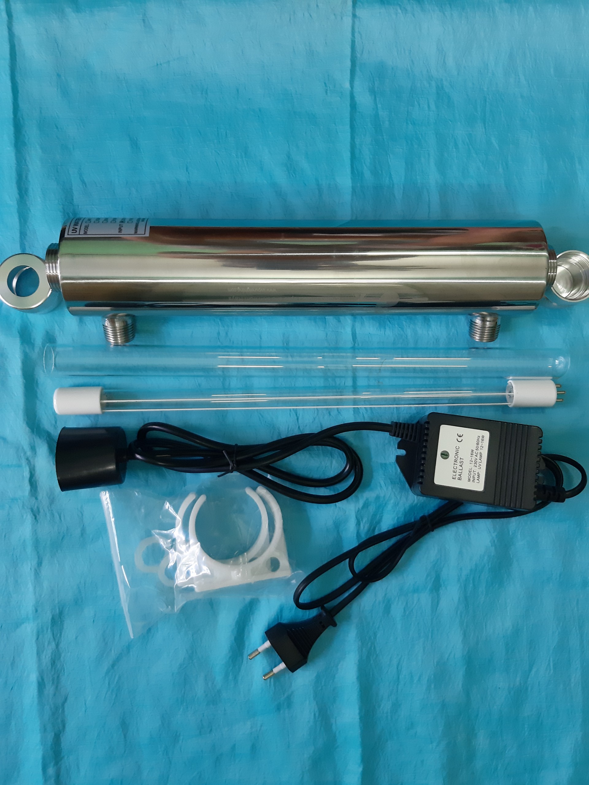 Đèn uv 16w -dành cho máy lọc nước dùng cho lọc nước tiệt trùng bộ sản phẩm đầy đủ linh kiện đi kèm