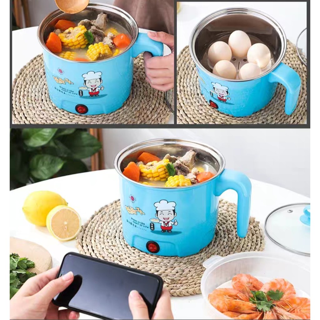 Nồi nấu mì đa năng, siêu tốc 1,8 lít - ca nấu lẩu mini 1 người cực tiện dụng
