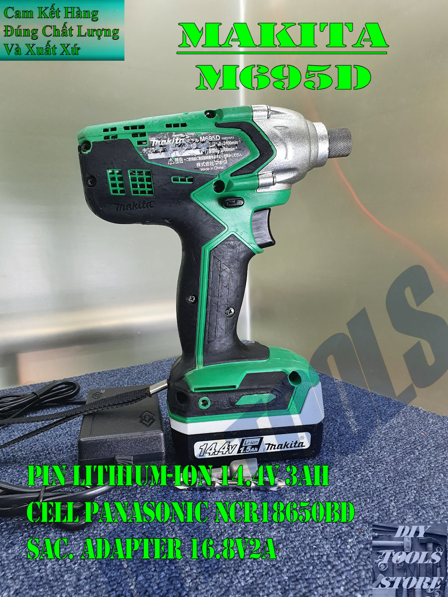 Máy Bắn Vít Nội Địa Nhật Makita M695D 14.4v 3AH Nguyên Zin, Hoạt Động Ổn Định Full Chức Năng (Máy Khoan Và Bắn Vít Dùng Pin)(DIY TOOLS)