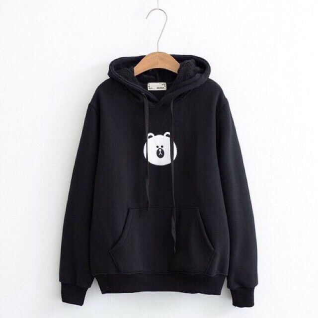 [HCM]Aó khoác nỉ Hoodie in hình con gấu siêu cutechất liệu nỉ dày dặn mềm mịn From chuẩn